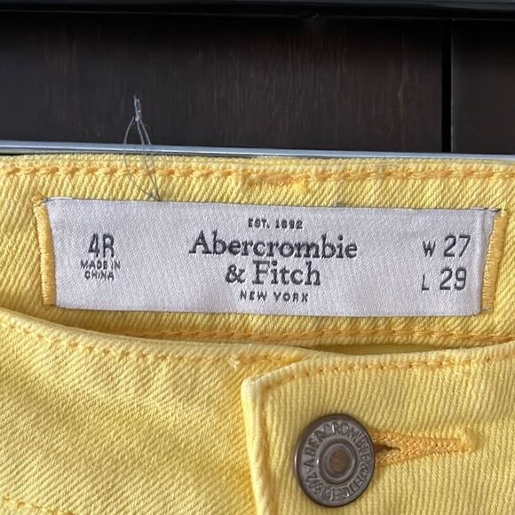 Abercrombie & Fitch Yellow Skinny Jeans Size 4 - Picture 2 of 6